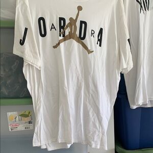 White and Gold Graphic T-Shirt